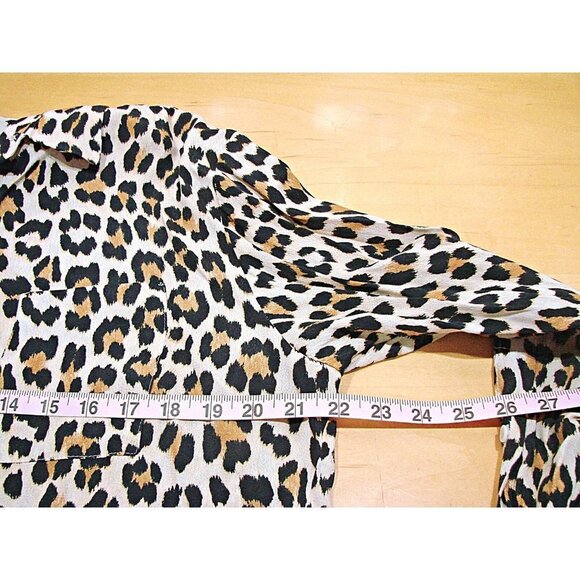 Zara Womens Long Sleeve Collared Button Up Shirt Leopard Print Size X-Small - XS - Picture 6 of 10
